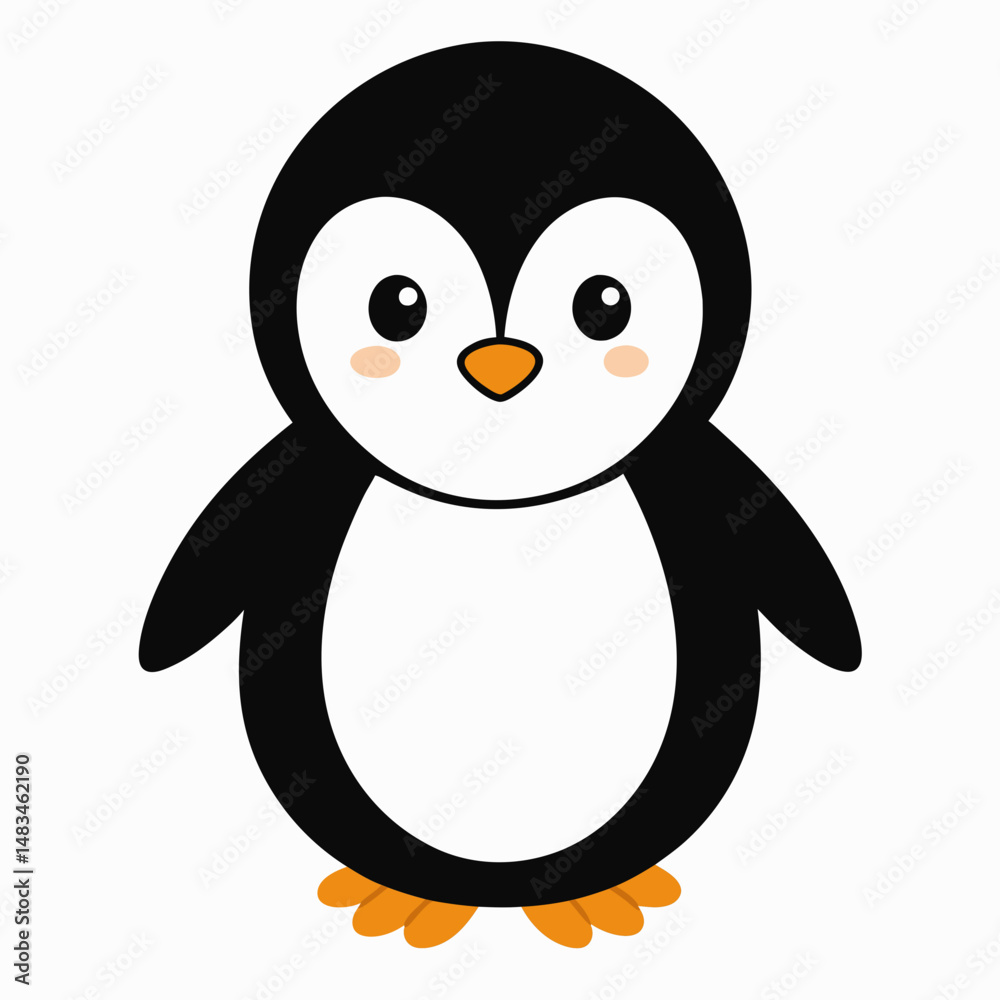 Fototapeta premium penguin on snow