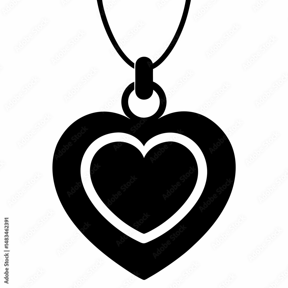 Obraz premium heart shaped pendant