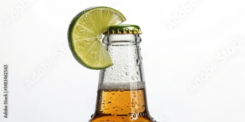 Close-up of Beer Bottle wit...