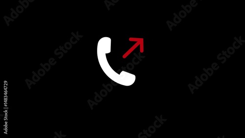 Outgoing phone call icon
