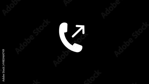 Outgoing phone call icon