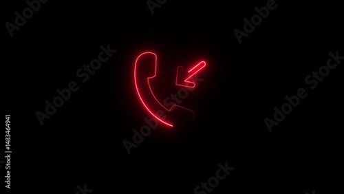  Neon Direction incoming phone call icon