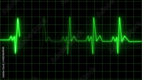 Abstract heartbeat and pulse rate signal icon