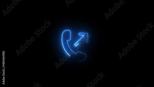 Neon Outgoing phone call icon