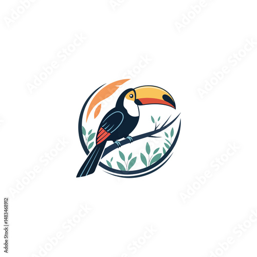 toucan-bird--white-background Toucan. Digital illustration for books and stories about animals. Simple, bright picture.

