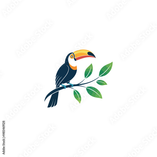 toucan-bird--white-background Toucan. Digital illustration for books and stories about animals. Simple, bright picture.

