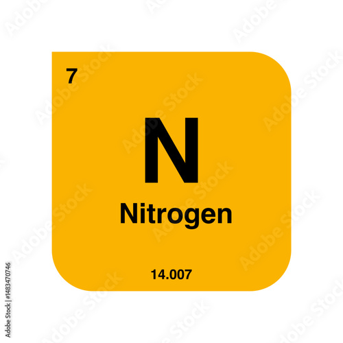 nitrogen periodic vector isolated on transparent background