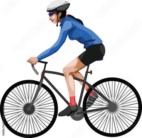 Girl Riding Bicycle Sport Action