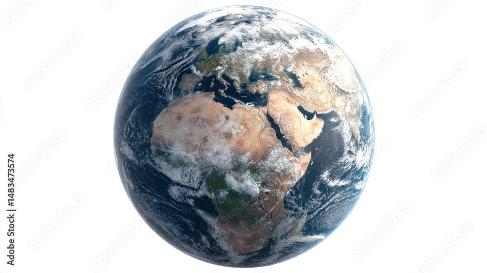 Obraz premium Earth globe, detailed view