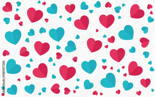 Heart icon red shape , vector set heart shape, lovers on Valentines day, love heart shape.