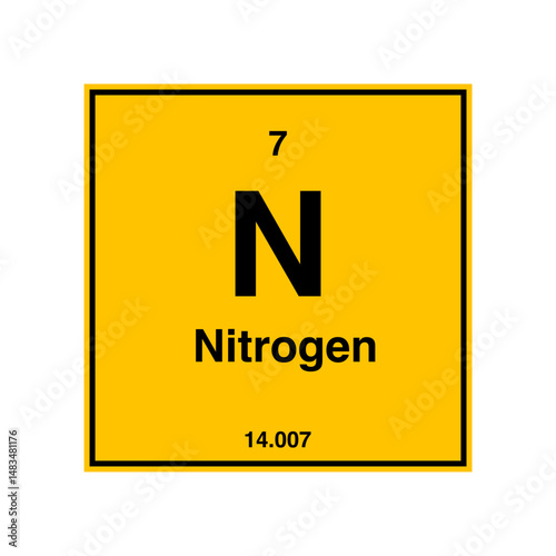 nitrogen periodic vector isolated on transparent background