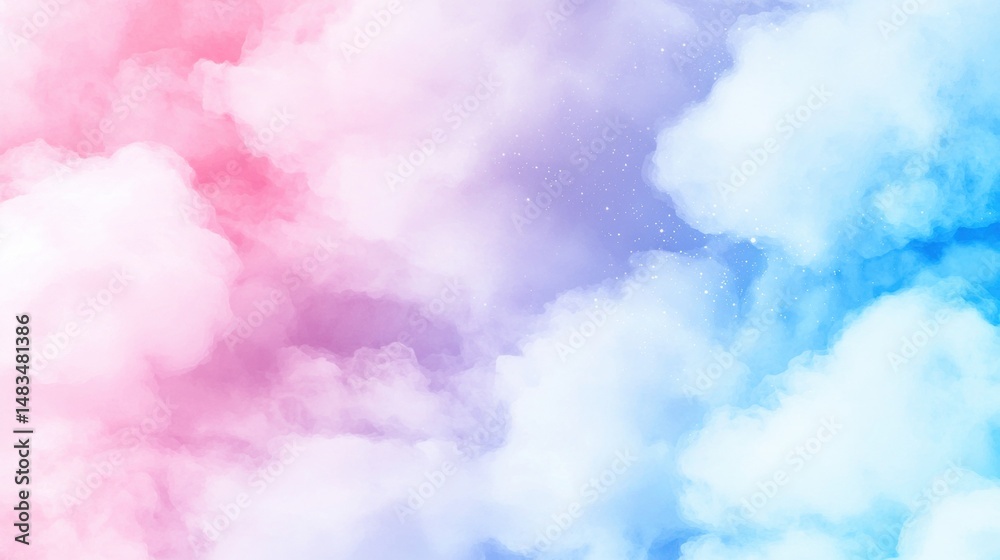 Fototapeta premium A Blank Canvas of Colorful Clouds