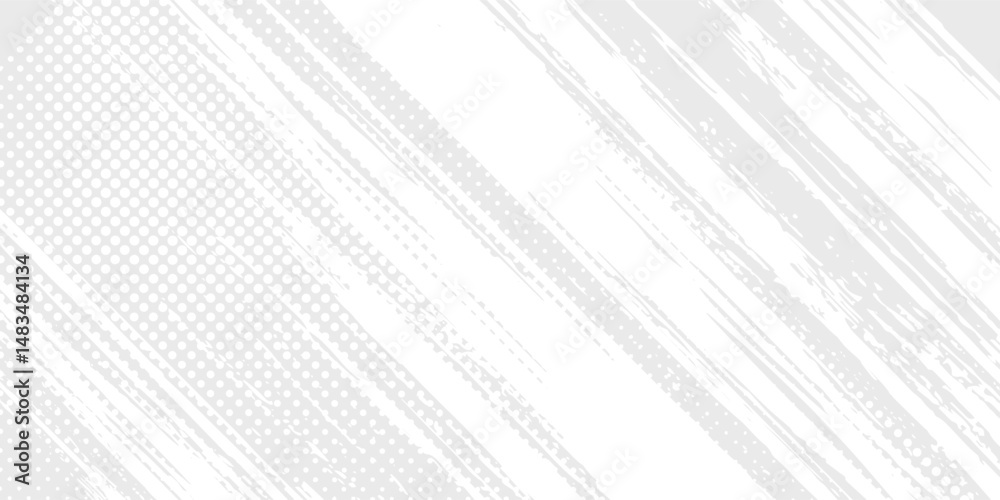 Obraz premium Dot white gray wave light technology texture background. Abstract big data digital concept modern arts white