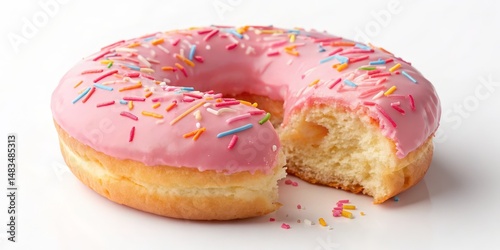 Pink Glazed Donut with Spri...