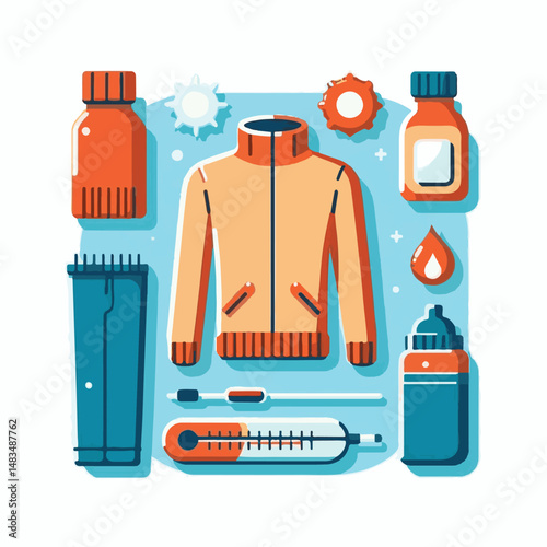thermal, wear, clothes, clothing, sport, design, fashion, fabric, white, illustration, vector, textile, winter, background, isolated, apparel, protection, cloth, underwear, warm, garment, female, set,