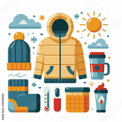 thermal, wear, clothes, clothing, sport, design, fashion, fabric, white, illustration, vector, textile, winter, background, isolated, apparel, protection, cloth, underwear, warm, garment, female, set,