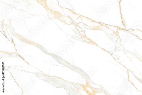 Bright white marble with gold veins creates a luxury and elegant polished surface