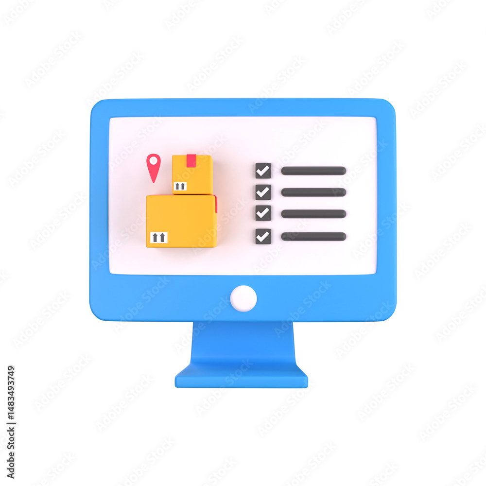 Fototapeta premium Online Shopping Sale 3d Icon