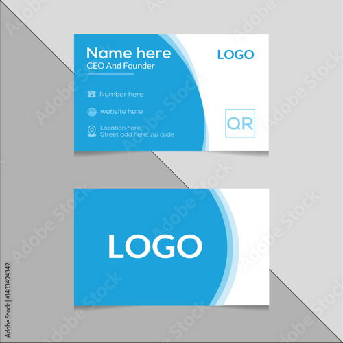 Creative and modern corporate business card template Design
