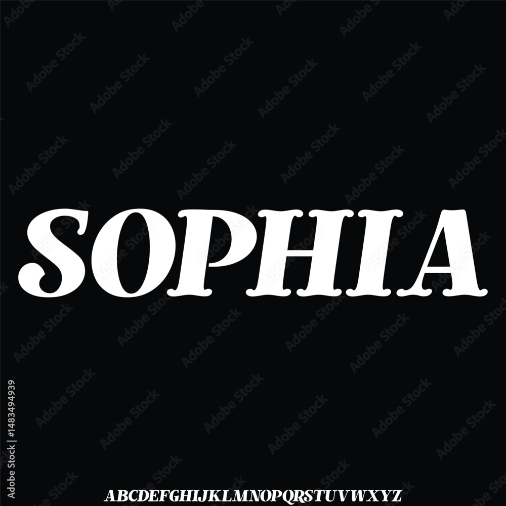 Fototapeta premium Unique and elegant serif display font vector