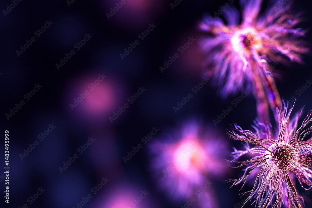 Obraz premium neural connections and connections