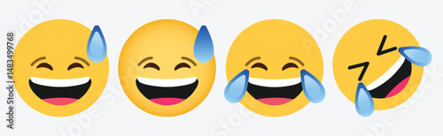 happy smiley face with tears social media reaction emoji