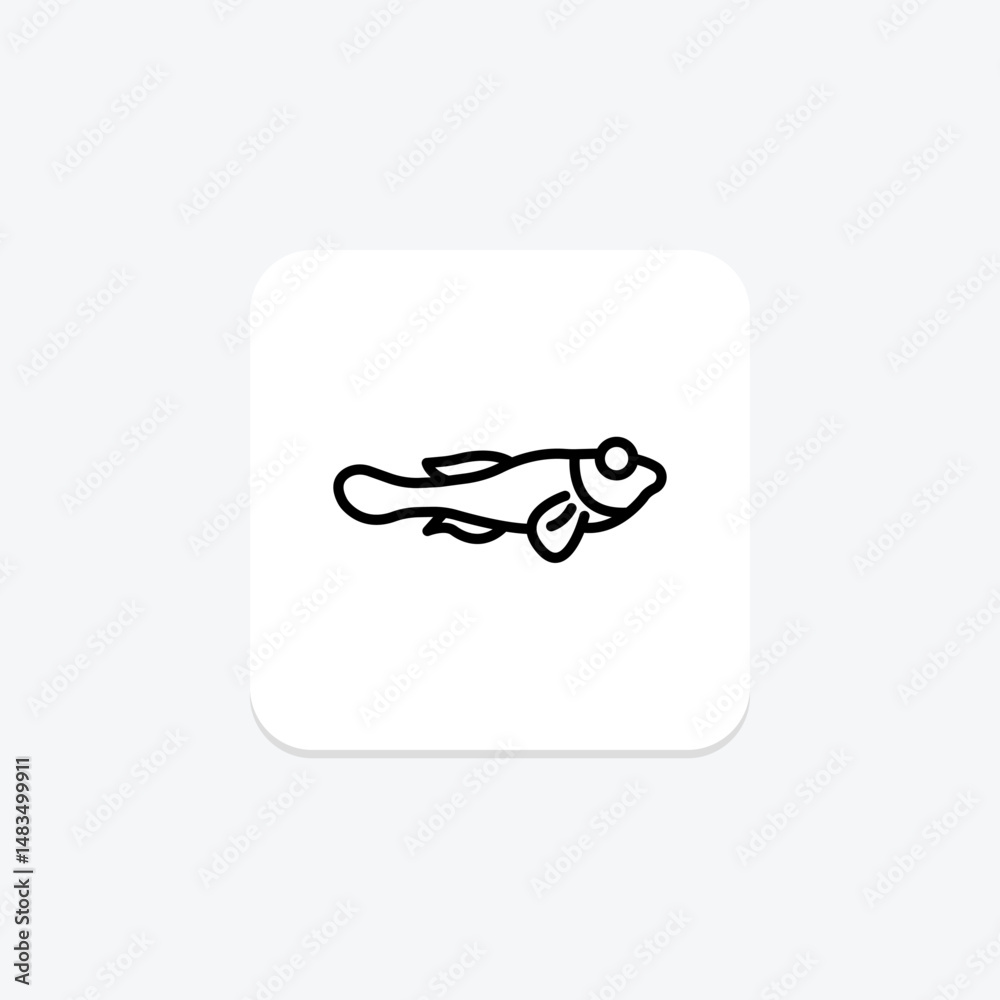 Fototapeta premium Blenny, vector, pixel perfect, illustrator file