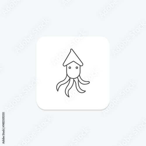 Squid, vector, pixel perfect, illustrator file