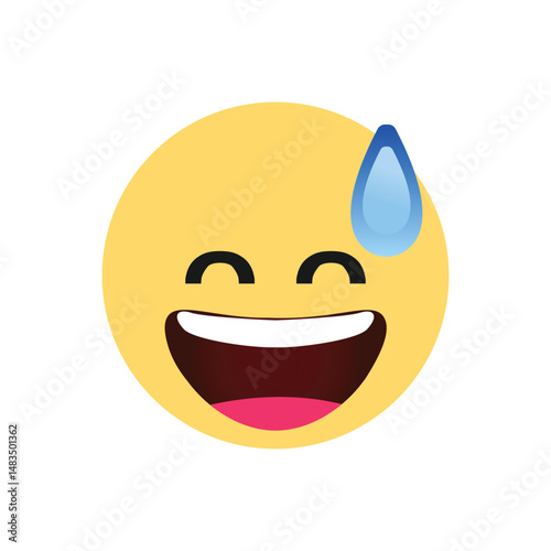 Smiling face emoji Reactions for Social Network.