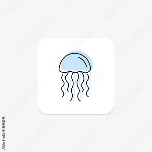 Jellyfish, vector, pixel perfect, illustrator file