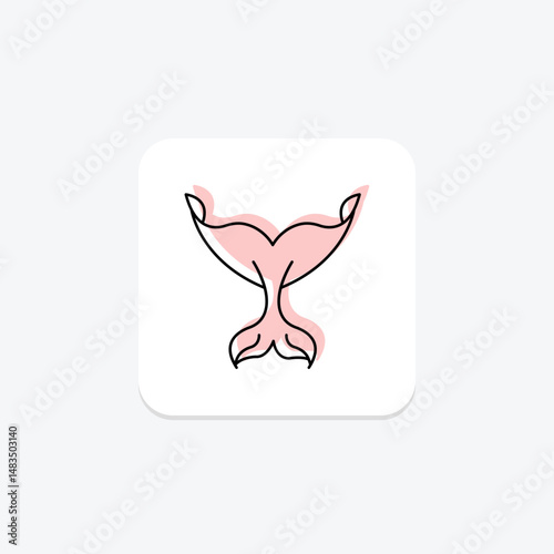 Whale Tail, vector, pixel perfect, illustrator file