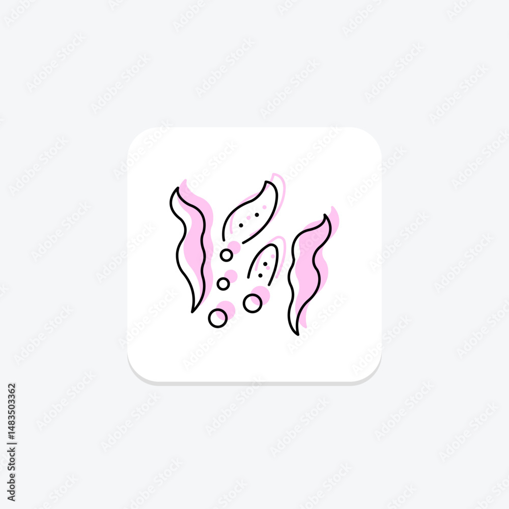 Obraz premium Algae, vector, pixel perfect, illustrator file