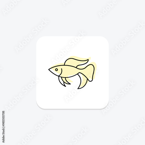 Betta Fish, vector, pixel perfect, illustrator file