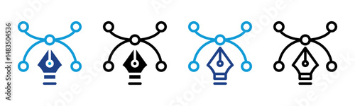 Vector icon sheet multiple style collection