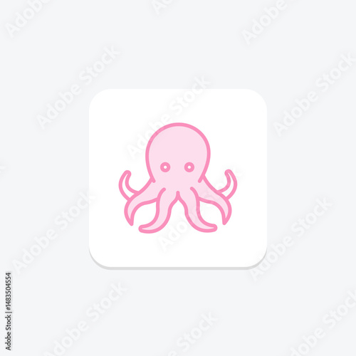Octopus, vector, pixel perfect, illustrator file