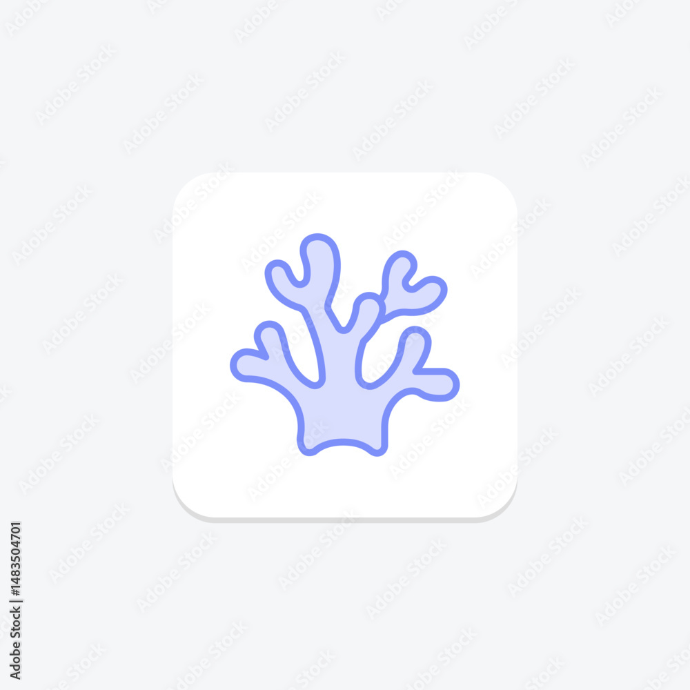 Naklejka premium Coral, vector, pixel perfect, illustrator file