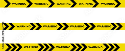 Yellow and black warning tape. designed for industrial safety. roadwork construction. Caution tape border and safety stripe
