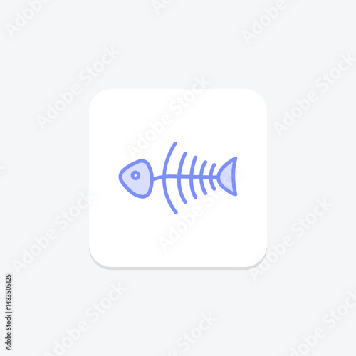 Fish Skeleton, vector, pixel perfect, illustrator file