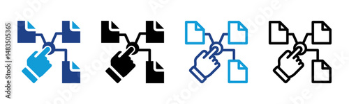 File icon sheet multiple style collection