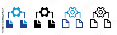 File icon sheet multiple style collection