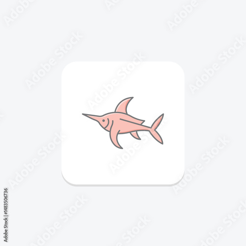 Swordfish, vector, pixel perfect, illustrator file