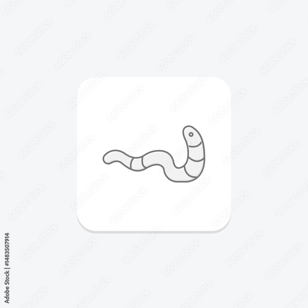 Fototapeta premium Bristle Worm, vector, pixel perfect, illustrator file