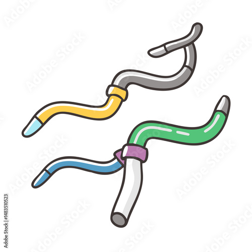 bicycle handlebar streamers icon, bicycle handlebar streamers vector illustration-simple illustration of bicycle handlebar streamers, perfect for bicycle handlebar streamers logos and icons