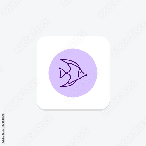 Moorish Idol, vector, pixel perfect, illustrator file