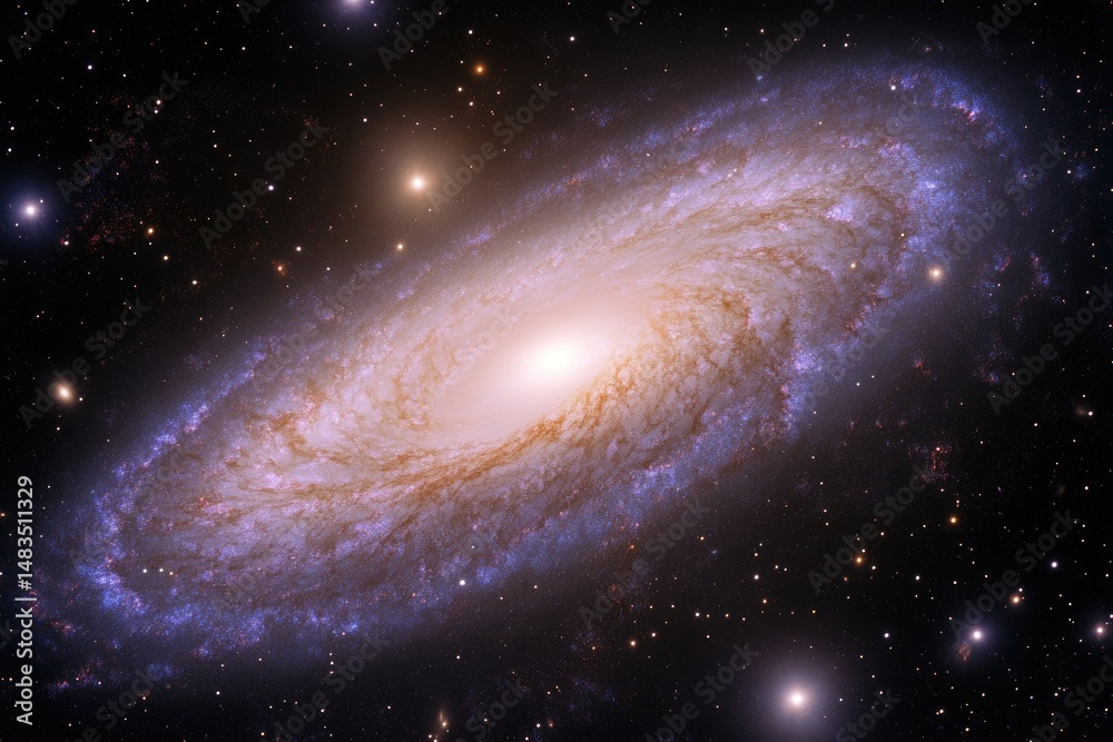 Fototapeta premium Spiral galaxy in deep space (11)