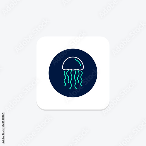 Jellyfish, vector, pixel perfect, illustrator file