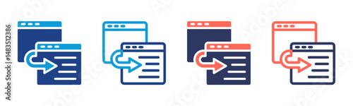 Browser icon sheet multiple style collection