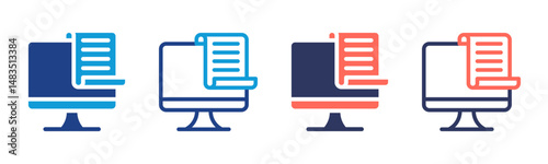 Computer icon sheet multiple style collection