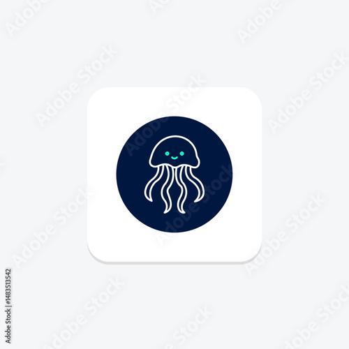 Box Jellyfish, vector, pixel perfect, illustrator file