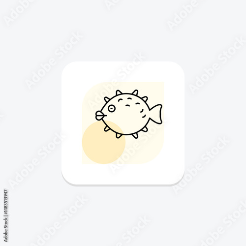 Pufferfish, vector, pixel perfect, illustrator file